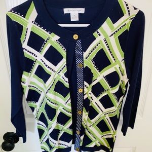 August Silk Plaid Cardigan 💚